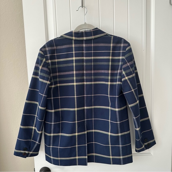 Stine Goya Vina Checked Blazer in Tartan Navy - Picture 8 of 12